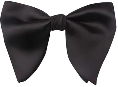 JIHUOO Nœud papillon surdimensionné pré-noué réglable pré-noué pour mariage, smoking, fête de remise de diplôme, nœud papillon pour homme, Noir , 13 x 10cm