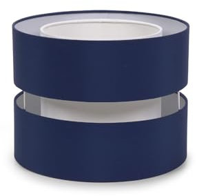 ValueLights | Small Ceiling Light Shade 2 Tier Pendant Lampshade in Navy Blue | Lamp Shades, Home Décor & Improvement Essential | 260mm Shade Width