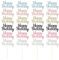 24 decorazioni per cupcake con scritta Happy Birthday, colorate, glitterate, per cupcake, decorazioni per cupcake, per festeggiare feste di buon compleanno, decorazioni per torte, 6 colori