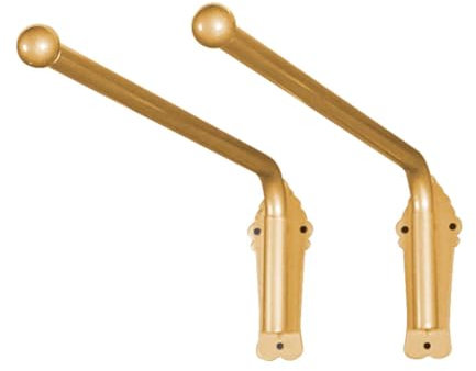 AILZCFX 2 Pezzi Asta per Tenda da Finestra con Braccio oscillante, Supporto per Tenda con Rotazione di 180° per Pannelli Laterali Binario per Tenda da Porta Anteriore, Oro,
