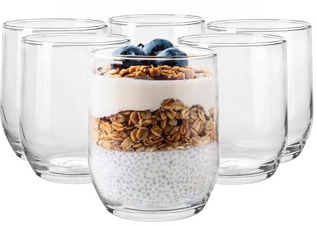 Glasmark KROSNO 1992 Lot De 6 Coupes À Glace Coupes À Dessert En Verre Transparent Lavables Au Lave-Vaisselle 460 ml