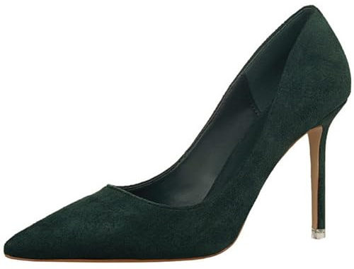 Chaussures à talons hauts sexy pour femme - Chaussures élégantes à bout pointu - Noir et rouge - Pour le travail et le mariage - Grande taille