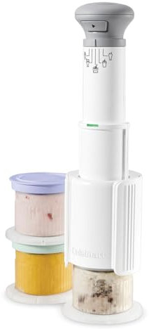 Cuisinart Freeze Wand® Ice Cream Maker | Includes 3 x 240ml dessert pots | 5 presets: Ice Cream, Sorbet, Milkshake, Slushie, Mixins | high-protein, dairy-free, vegan, low calorie