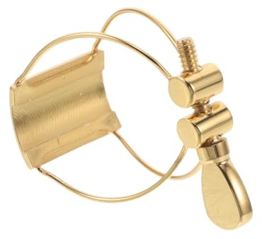 BESPORTBLE 1 juego de ligadura para boquilla de saxofón tenor, ligadura para boquilla de saxofón, fijación con tornillo ajustable para instrumento