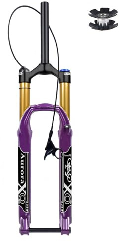 FKXSXAZ 26/27,5/29 tum downhill MTB-upphängningsgaffel, 15 x 100 mm, 140 mm slagform, rak, konisk sväng, luftgaffel för ATV/XC/AM