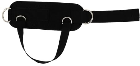 Veemoon Correa de Tobillo Ajustable para Entrenamiento de Fuerza, Banda Elástica de Fitness en Color Negro, Accesorio para Gimnasio Indoor Cierre de Gancho y Bucle, Herramienta