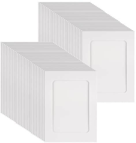 FUNSUEI 60 Pack Paper Photo Frames 6x4 Inch, White Cardboard Frame