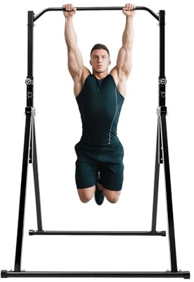 Armhävstång fristående, Power Tower Dip Station, ryggtränare | Vikbar 200 kg maximal lastkapacitet 1,75–2,3 m justerbar höjd för vardagsrum, sovrum, gym