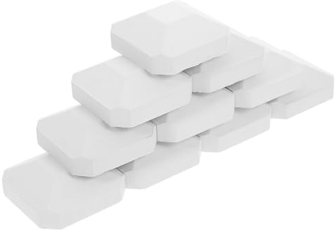 Uonlytech Cordierite Briquettes Even Heat Distribution and Self-cleaning Function Briquettes 10pcs 2x2 Inch White Replacement for Bbq Grill and Gas Grill Suitable for Fireplace and Lava