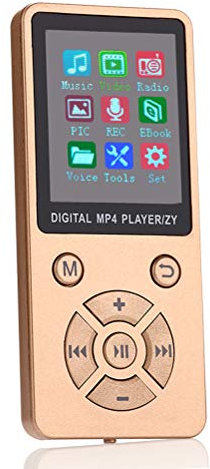 Macabolo Reproductor de MP4, mini pantalla LCD MP4 reproductor multimedia soporte 32G TF tarjeta ultra delgado reproductor MP4 con FM e-book