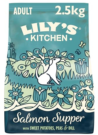 Lily's Kitchen Preparato con ingredienti naturali Cibo secco per cani adulti Nutrizione bilanciata Salmone Sacco da 2.5kg