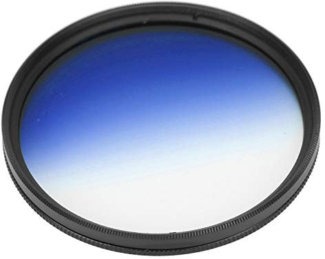 Filtre d'objectif gradué, Filtre dégradé d'objectif d'appareil Photo Reflex 67mm 3 filtres d'objectif Couleur avec boîte de Rangement,Objectif pour/Nikon/Sony//Fuji(Bleu