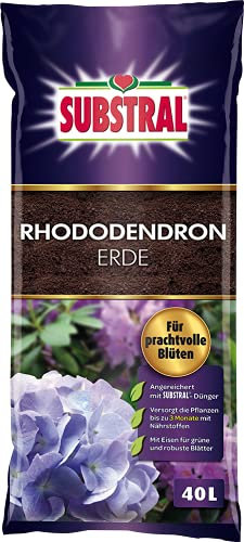 Substral Rhododendron Erde 40l, für Rhododendren, Hortensien, Azaleen, Heidelbeeren, u.a., 3 Monate vorgedüngt
