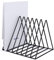 Fabaoday Buchstütze, Metall Zeitungsständer, Dreieck Desktop Magazinständer 7 Steckplätze Bücherenden Zeitungshalter Halter Organisation Rack für Büro, Dokumente, CD, Magazin