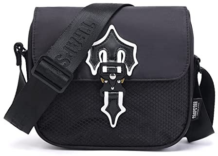 Crossbody bag breiter gurt, Fashion Trapstar Bag, Oxford Fabric Hip Hop,bauchtasche, unisex-umhängetaschen,kleine umhängetasche unisex,crossbody bag unisex breiter gurt Schwarz