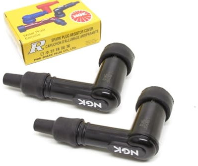 2x Zündkerzenstecker LB05F 90 Grad Wasserdicht – Passend für 14mm Zündkerze, Motorrad/Roller/Scooter/Mofa