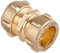 ODSUPPLIES 10mm Brass Compression Coupling - 10mm Copper Pipe Compression Fitting - WRAS Approved - 5 Year Guarantee