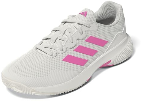 Adidas Gamecourt 2.0 Tennis Shoes, Scarpe da Tennis Donna, Core White Lucid Pink Core Black, 40 2/3 EU