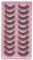 ZEPIQOR 10 Pares de Media Pestañas Postizas Naturales Ojo de Gato, Media Pestañas Postizas Lashes Estilo, con Banda Transparente, Pestañas Postizas Naturales Artificiales Reutilizable