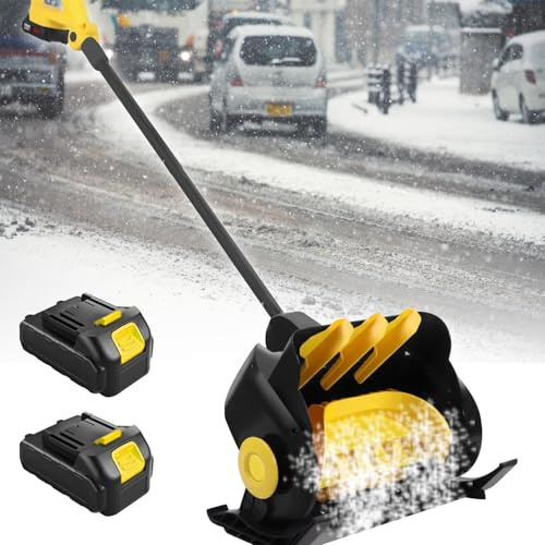 moupeaktain 41cm Akku-Schneeschaufel, Bürstenloser Schneefräse-Elektro-Schneewerfer, Verstellbarer Frontgriff, Mit 2×4.0ah Akku Und Schnellladegerät