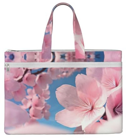 Dokumententasche aus Segeltuch mit Griff, Reißverschluss, für Büro und Meetings