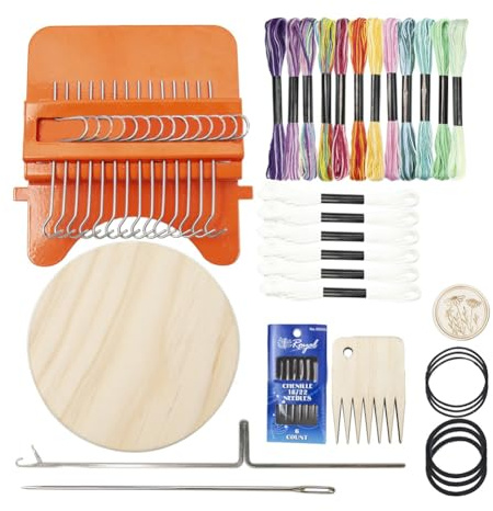 Steowsey Mini kits de zurcido con hilos, 14 ganchos, kit completo de zurcido para principiantes, reparación rápida de jeans, calcetines, patrones