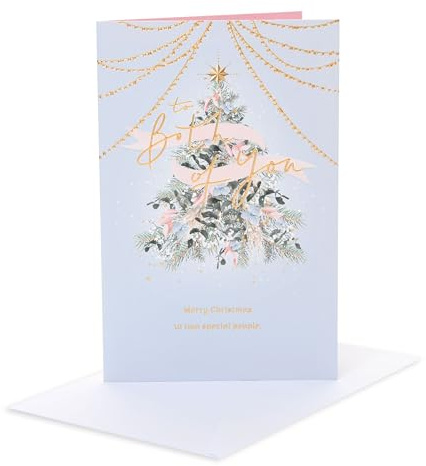 UK Greetings | Christmas Card for Both of You | Xmas Presents | Her/Him | xmas tree | With Envelope | 22.9 x 14.9 cm