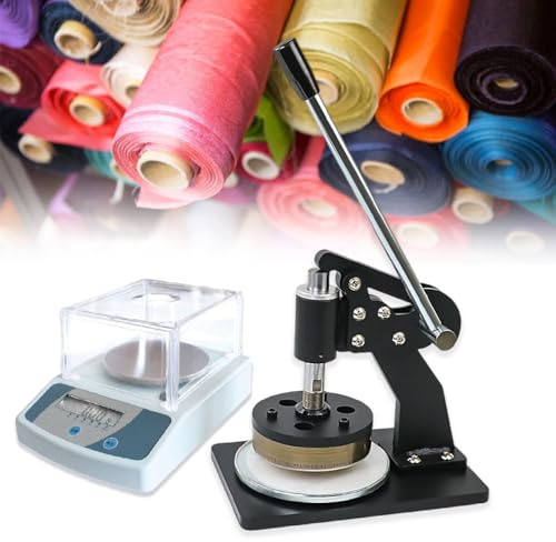Muestreador de disco de presión manual,Cortador de muestreador de tela,Cortador de disco de muestra de tela redonda de 100 cm cuadrados,Con escala de tela,Para cuero,Muestreo de disco de papel