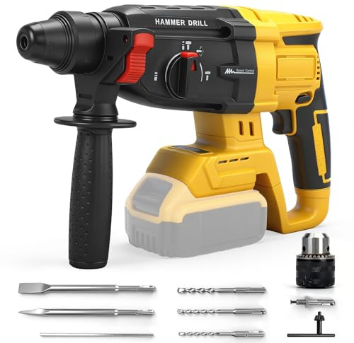 Marteau perforateur sans fil 2,6J pour Dewalt 20V (sans batterie) | SDS-Plus, marteau perforateur électrique sans balais, 3 modes, poignée 360°, pour béton, métal, bois
