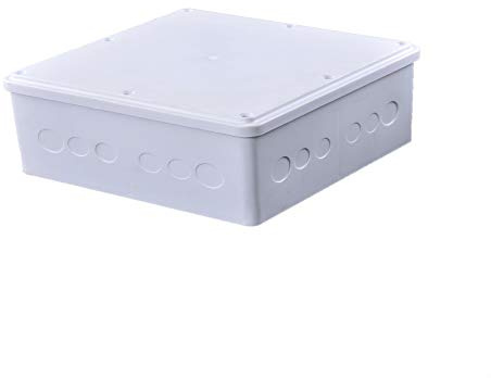 DJC Supply Co. 9x9x3 Weather & Dust Proof PVC Plastic Junction Conduit Box 3/4 & 1 Holes