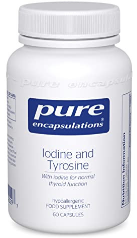 Pure Encapsulations Iodine and tyrosine - Trace Element and Amino Acid - Supplement for Thyroid Function and Hormone Production - 60 Capsules