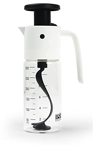 RSVP International Kitchen Accessories Collection Oil & Dressing, Mixer, 1.25 Cup Capacity, Glass Bottom