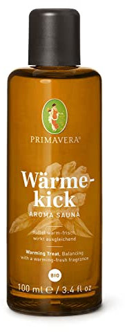 PRIMAVERA Wärmekick Aroma Sauna bio 100 ml - Saunaöl, Aromatherapie - warmer-frischer Duft - ausgleichend - vegan