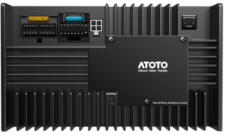 ATOTO Amplificatore Audio per Auto, 4 Ohm, Potenza massima 392 Watt, 4 Canali, Classe A/B, Convertitori Line-Out integrati, Ottima qualità del suono, Perfetto per l'uso in Auto, CA-AEC02