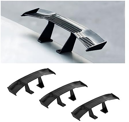 CGEAMDY Auto Mini Schwanz Spoiler Flügel, 3 PCS Universal Auto Mini Spoiler Wing, Auto Heckflügel-Dekoration OhnePerforation Kann für Alle Fahrzeugumbauten(Schwarz)