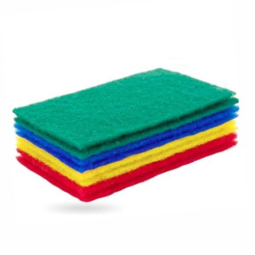 Washing Up Sponge Heavy Duty Scouring Pad Kitchen Dishes Sink Bathroom Nonscratch Wiping Scourer Dual Sided Handgrip Dish Wash Cleaning Absorbent Sponge Kitchen Accessory Assorted Color14.6x10cm (8PK)