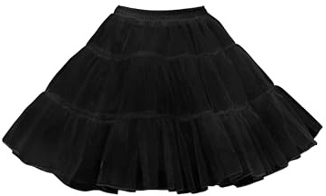 Vlazom Dam 50-tals underkjol klassisk A-linje underkjol, vintage, rockabilly tutu-kjol för bröllopsklänning, balklänning, cosplay, halloweenkostym, S-3XL