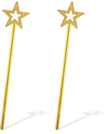 Giantree Zauberstab Prinzessin-Stab, Feenstab Stern Gold Glitzer, Glitzer Kinder Zauberstab für Mädchen Kinderzauberstäbe zum Kostüm Requisiten Cosplay Dekoration