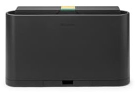 Juego de tablas de cortar TASTY+ Brabantia con soporte integrado para teléfono y tableta | 4 Tablas de cortar con estuche organizador | Doble cara | Aspecto de madera antideslizante | Dark Grey