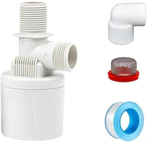 Yuanpgky Valvola a galleggiante per controllo automatico del livello dell'acqua, ingresso da 2,5 cm, nylon PA66 e acciaio inossidabile, per uso alimentare, per una costruzione duratura, per serbatoi