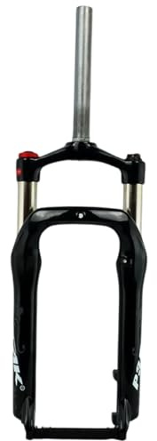 HZXQCVB 20X4,0in Horquilla para Bicicleta Fat Bike QR 9x135mm Freno De Disco Muelle De Aceite Horquilla De Suspensión Recorrido De 100mm Tubo Recto De 1-1/8'' Bloqueo Manual(Glossy Black)