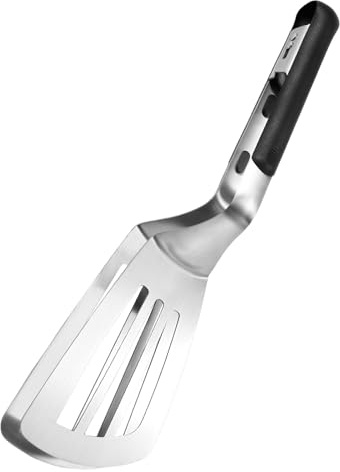 Pinza de acero inoxidable para barbacoa, pinza de cocción para barbacoa, pinza antiescaldaduras, pala de alimentos para pescado, pan, hamburguesas, asados, tortitas, tartas, pizza, barbacoa