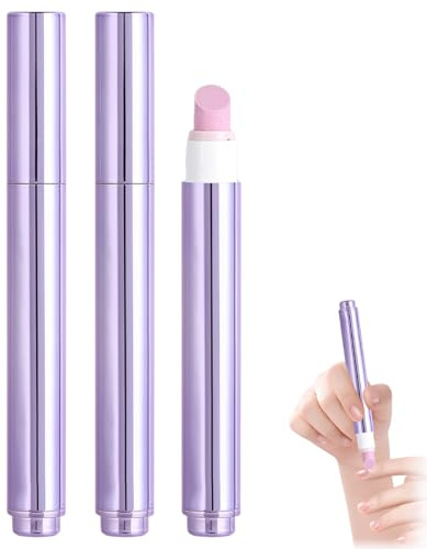VRYNDH 2 Pezzi 3 in 1 Penna per cuticole unghie,Penna Rimuovere Cuticole Unghie con Ceramica Punta,Riparare Le Cuticoles Delle Unghie Secche e Danneggiate,Idratanti Rinforzanti Illuminanti