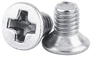 Lot de 100pcs M3 Vis Tête Plate Fraisée Phillips Cruciforme Entièrement Filetée en Acier Inoxydable 304 pour Machines(M3*5mm)