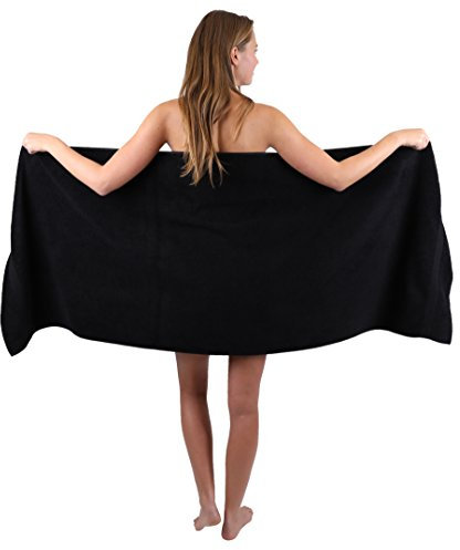 Betz Saunatuch XXL Badetuch Liegetuch Strandlaken Saunahandtuch Premium Frottee 100% Baumwolle Größe 70 x 200 cm Farbe schwarz