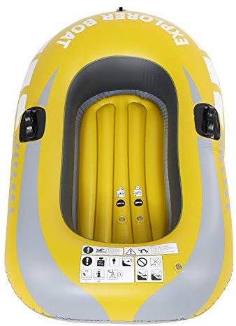 kajak aufblasbar 2 Personen,Aufblasbarer Kajak PVCs, 1 Personen-Schlauchboot für das Fischen des treibenden Tauchens (Gelb)