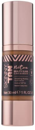 Skinny Tan Notox Beauty Elixir - Gradual Fake Tan Face Serum for Natural Glow with Vitamin E to Soothe & Plump Skin, Vegan & Cruelty-Free Face Care - 30ml