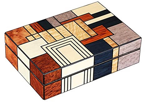 ksamwjf Barware Cigar Box Cigar Cabinet Cigar Cigar Box Cigar Cabinet High-end Smoking Set Cigar Storage Box Painted Cigar Box Removable Partition Golden Metal Hinge Cooking Dining