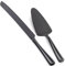 GoGeiLi Couteau et serveur à gâteau noir, 33cm en acier inoxydable pour couper les gâteaux, set de coupe élégant pour les mariages, anniversaires, fêtes