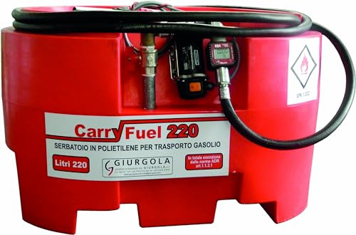 Giurgola Serbatoio polietilene per Gasolio Portatile mod 440 litri pompa 12 V 50 lt/min per Camion, Trattori, Imbarcazioni, Camper. Alta Qualità Made in Italy